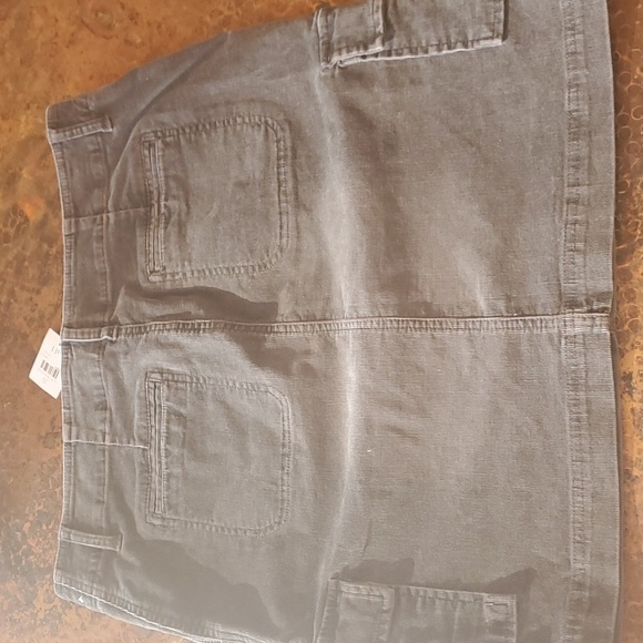 J. Jill Stretch Washed Walnut Corduroy Cargo Sz. 12 Skirt - Picture 4 of 11